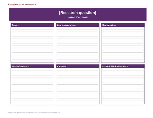 Preview of Humanities Social Science Research Poster Template