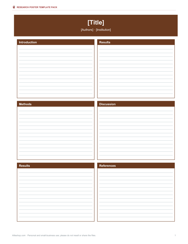 Preview of Printable Portrait Research Poster Template